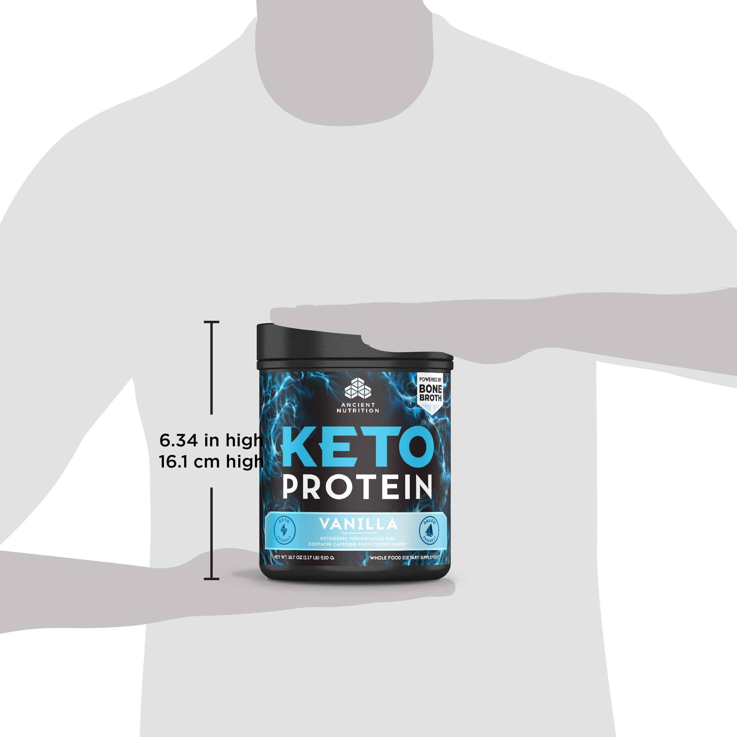 Made-in-USA stamp on KetoPROTEIN packaging indicates quality manufacturing