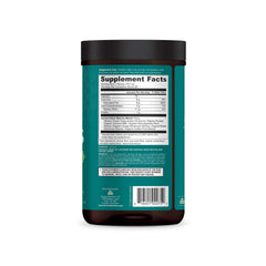 Ancient Nutrition matcha-ashwagandha ingredients close-up.