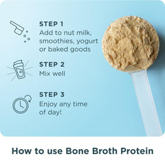 Ancient Nutrition measuring scoop with powder for serving sizes