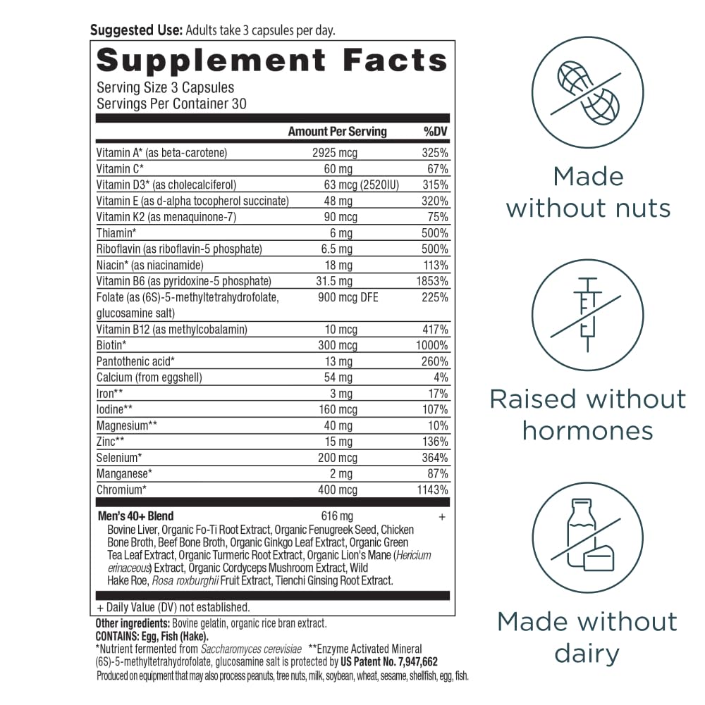 Ancient Nutrition men 40 TCM blend with ginkgo and lions mane.