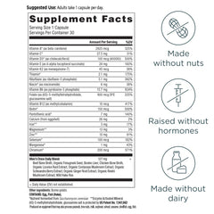 Ancient Nutrition Men Multivitamin tablets close-up highlights easy-to-swallow capsules.
