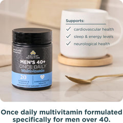 Ancient Nutrition Men 40+ fenugreek cordyceps closeup.