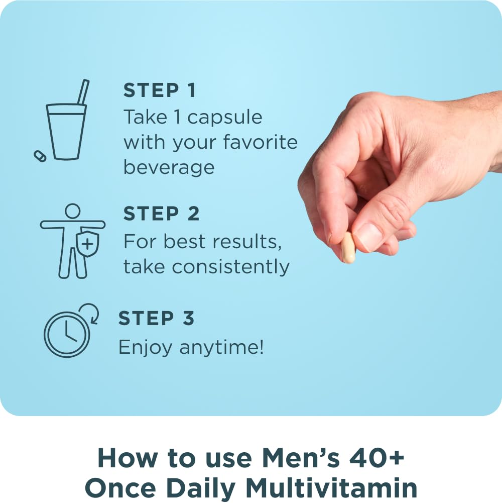 Ancient Nutrition Men 40+ made in USA packaging.