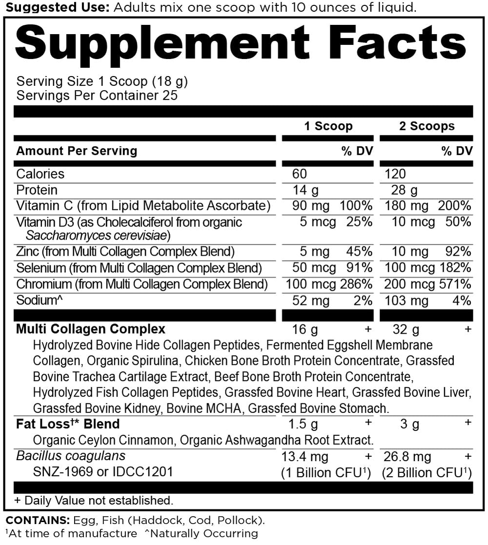 Ancient Nutrition Multi-Collagen Complex bottle on counter with label