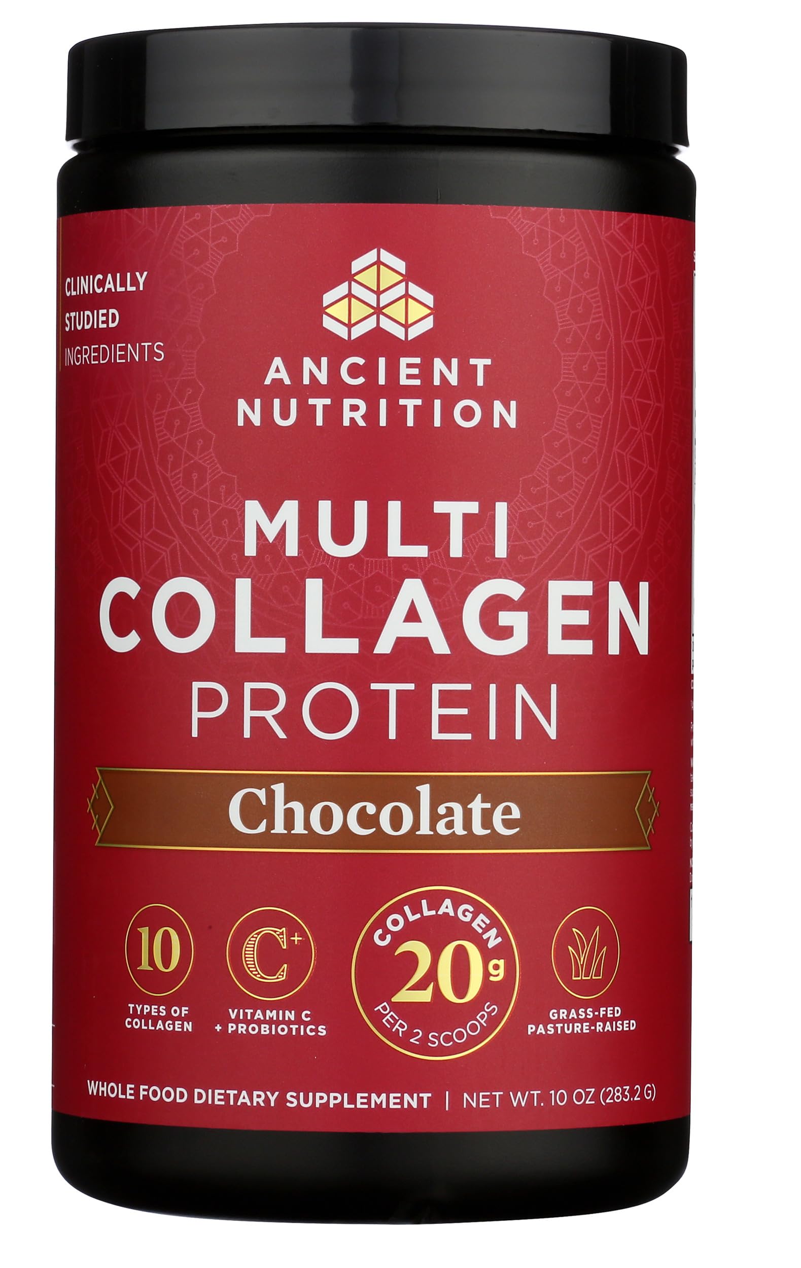 Ancient Nutrition Multi Collagen Protein Chocolate label view