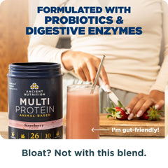 Ancient Nutrition Multi Protein Animal label highlights ingredients and protein sources.