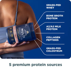 Ancient Nutrition Multi Protein Animal pour shows a smooth post-workout shake ideal for recovery.