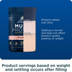 Ancient Nutrition Multi Protein Animal probiotics image emphasizes digestion-friendly blend.