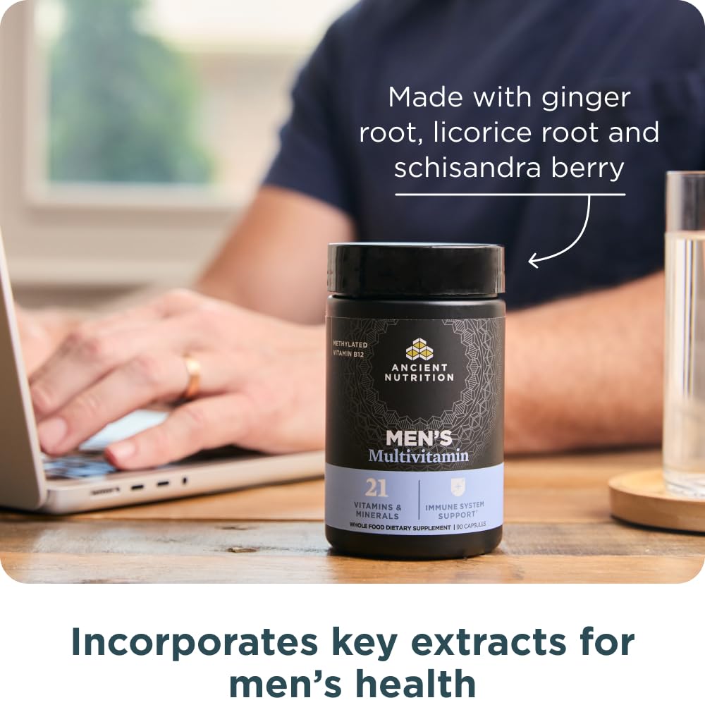 Ancient Nutrition Multivitamin for Men ingredients bulk closeup reveal real-food nutrients