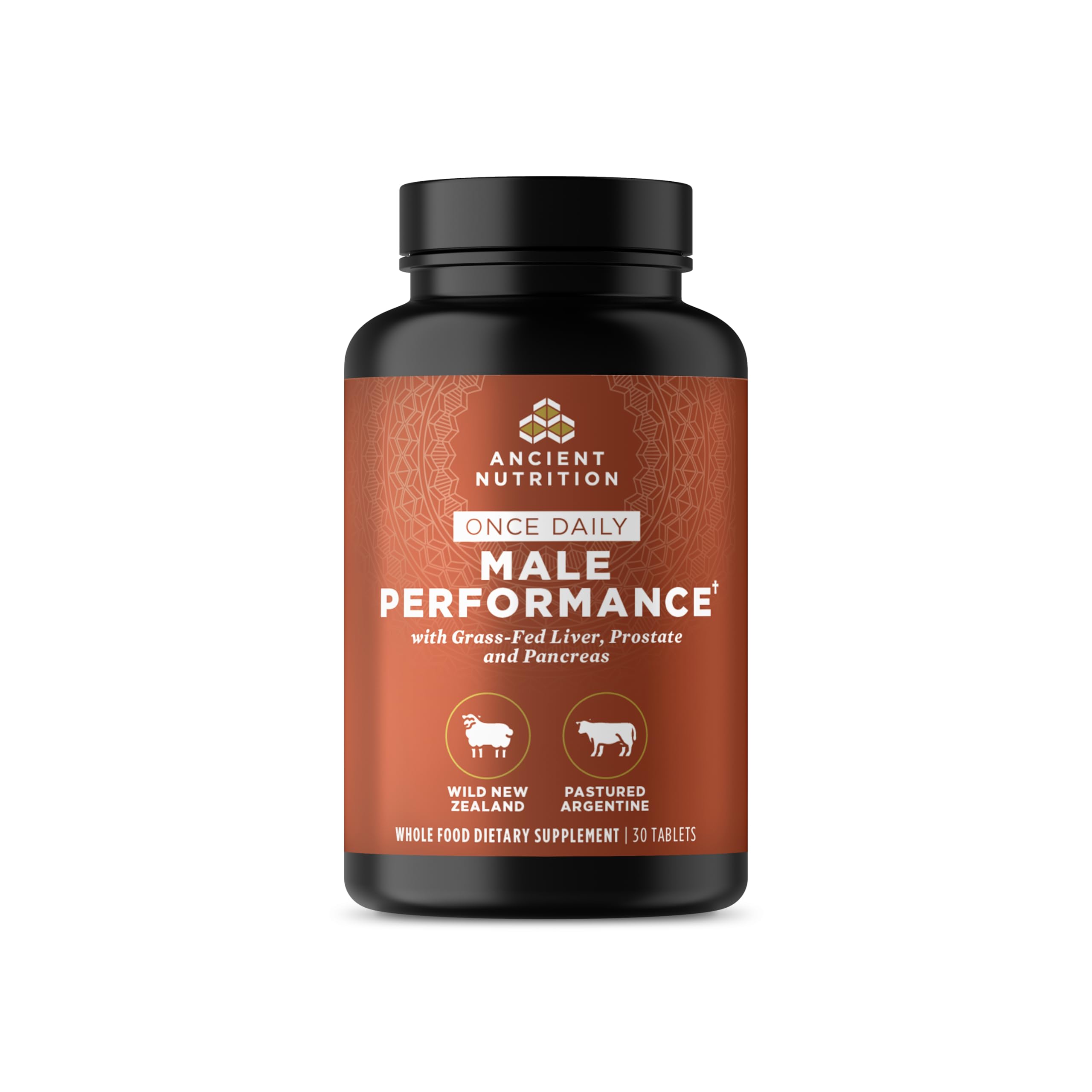Ancient Nutrition Once Daily Organs bottle for daily wellness.