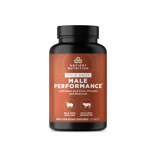 Ancient Nutrition Once Daily Organs bottle for daily wellness.