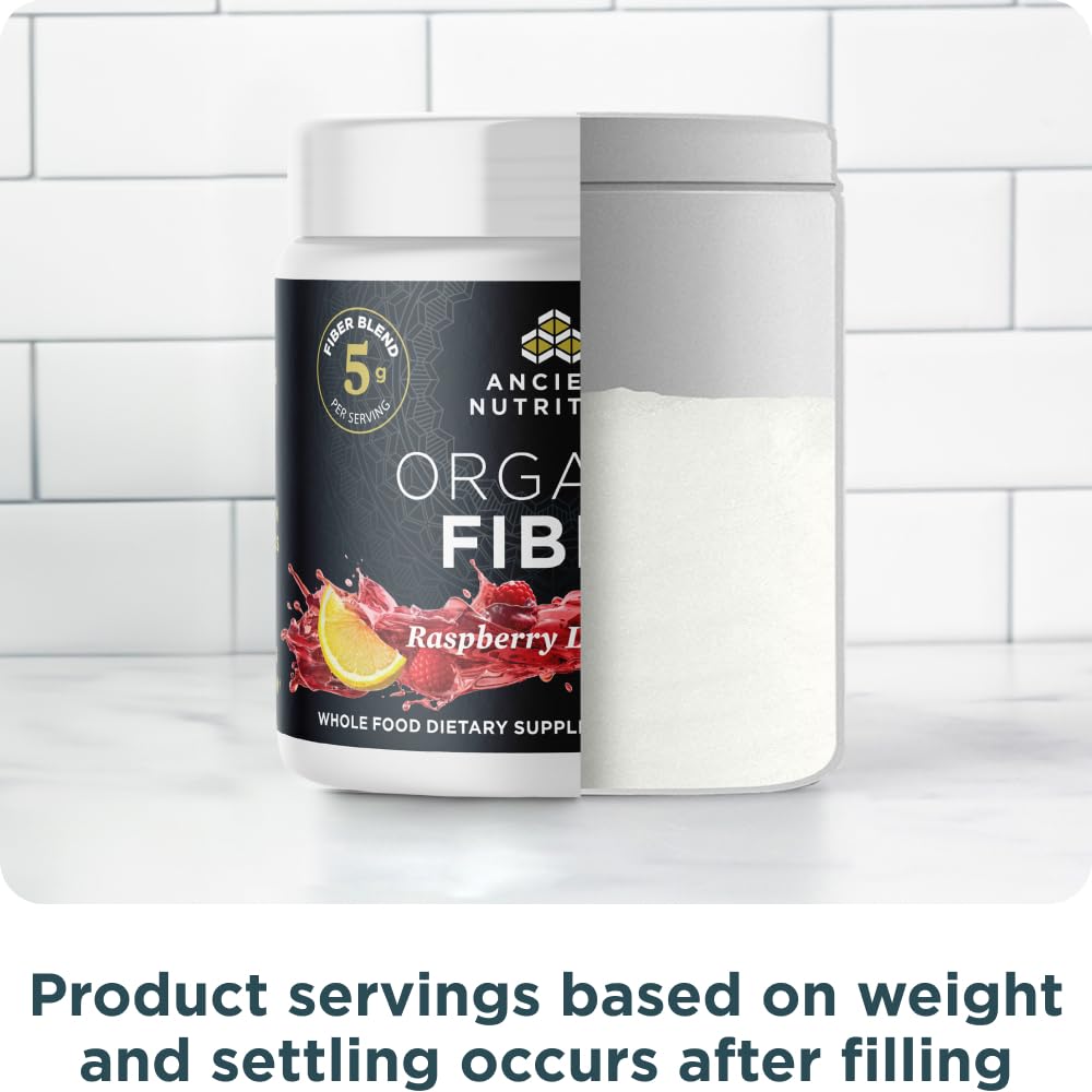 Ancient Nutrition Organic Fiber Powder Raspberry Lemonade daily-use setup for routine integration