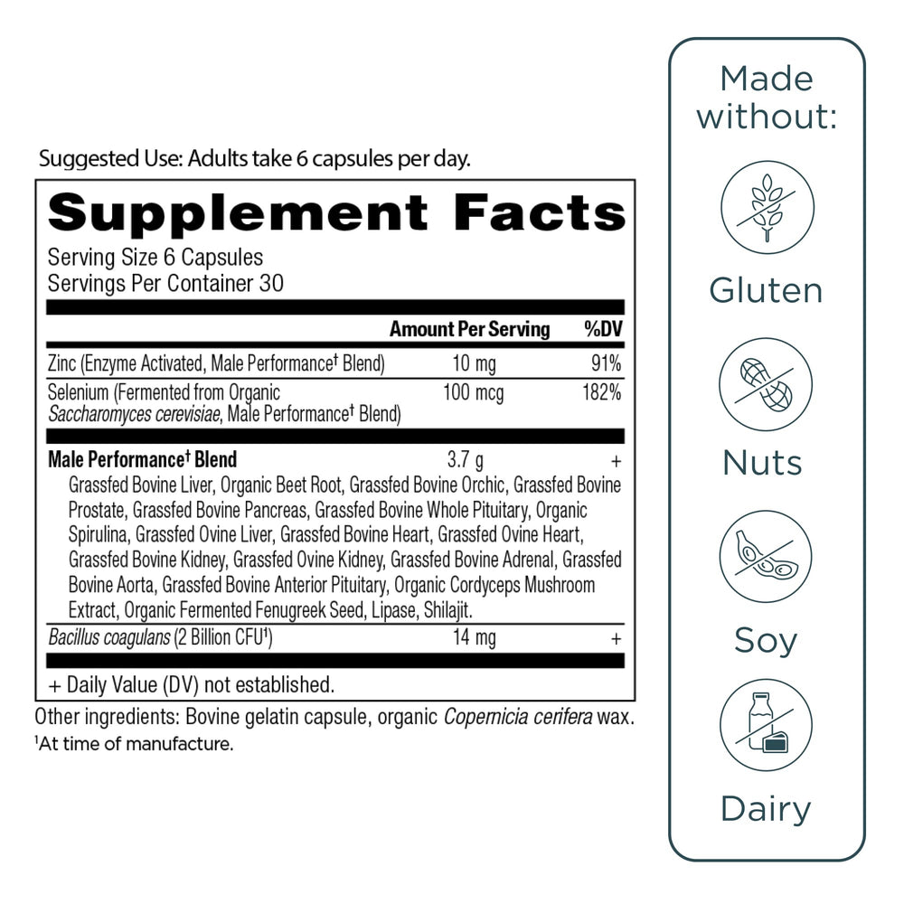 Ancient Nutrition Organs Complex capsules beside bottle for easy daily use.