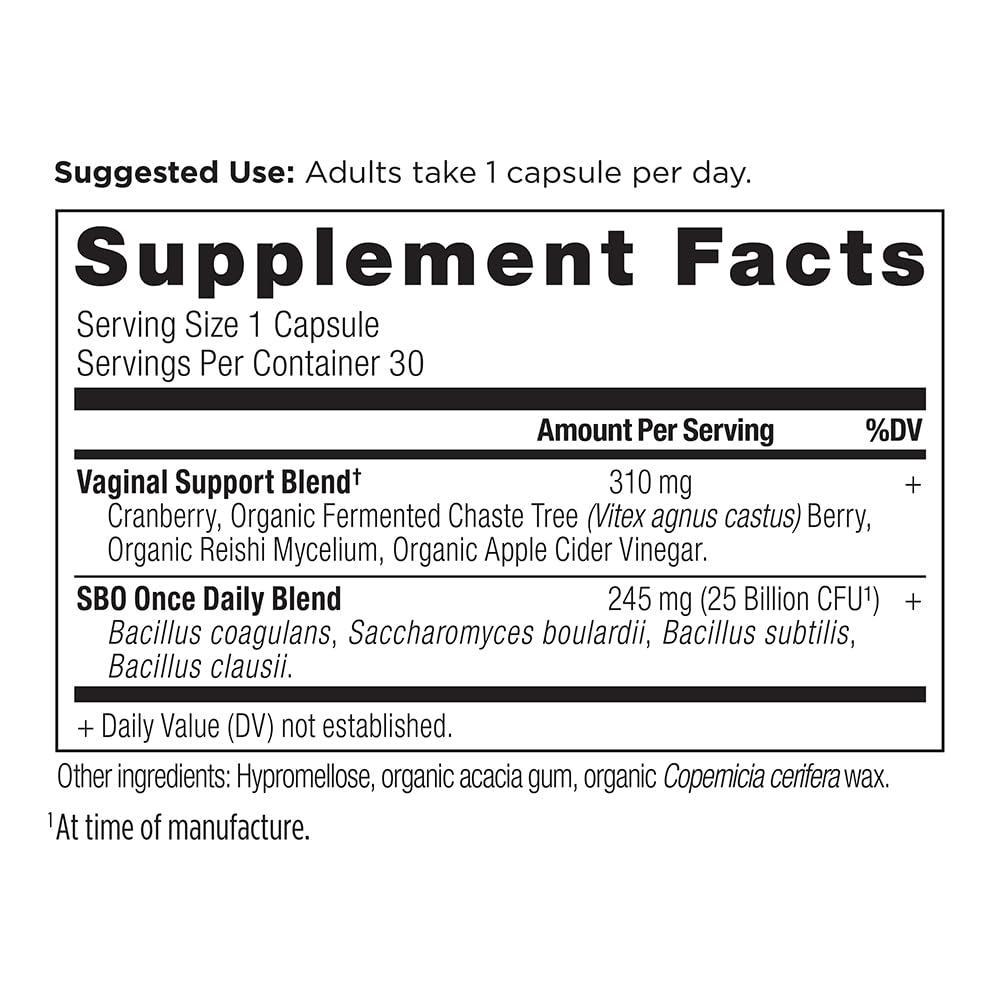 Ancient Nutrition Probiotic Women with cranberry-vinegar blend for daily wellness.