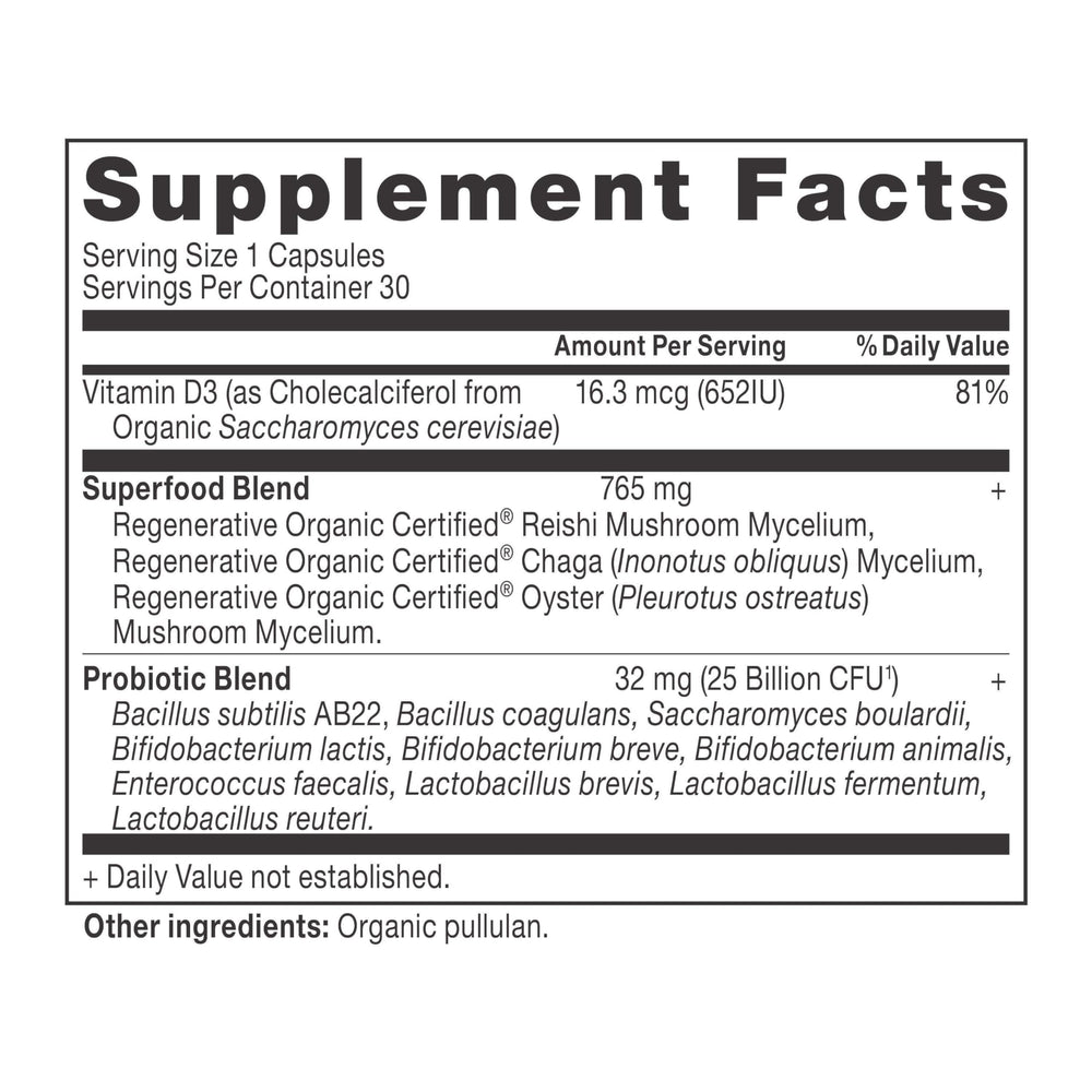 Ancient Nutrition Women’s Once Daily probiotic capsule for daily gut support.