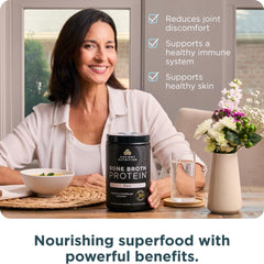 Ancient Nutrition pure-formula-tub highlights clean, simple ingredients