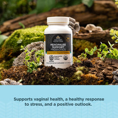 Label detail of Ancient Nutrition menopause probiotic with ROC-certified ingredients