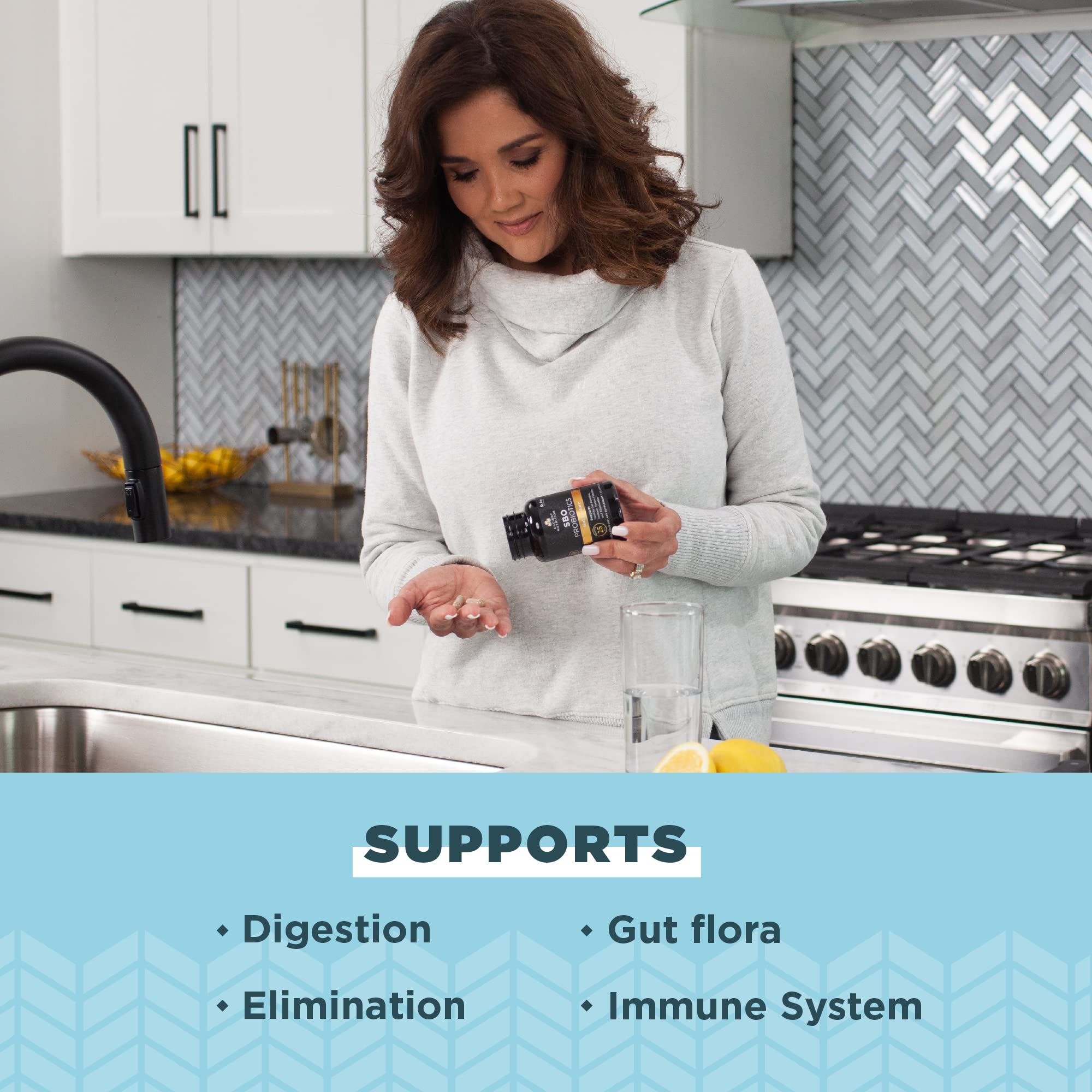 Ancient Nutrition Saccharomyces boulardii and Bacillus blend label shows robust probiotic mix.