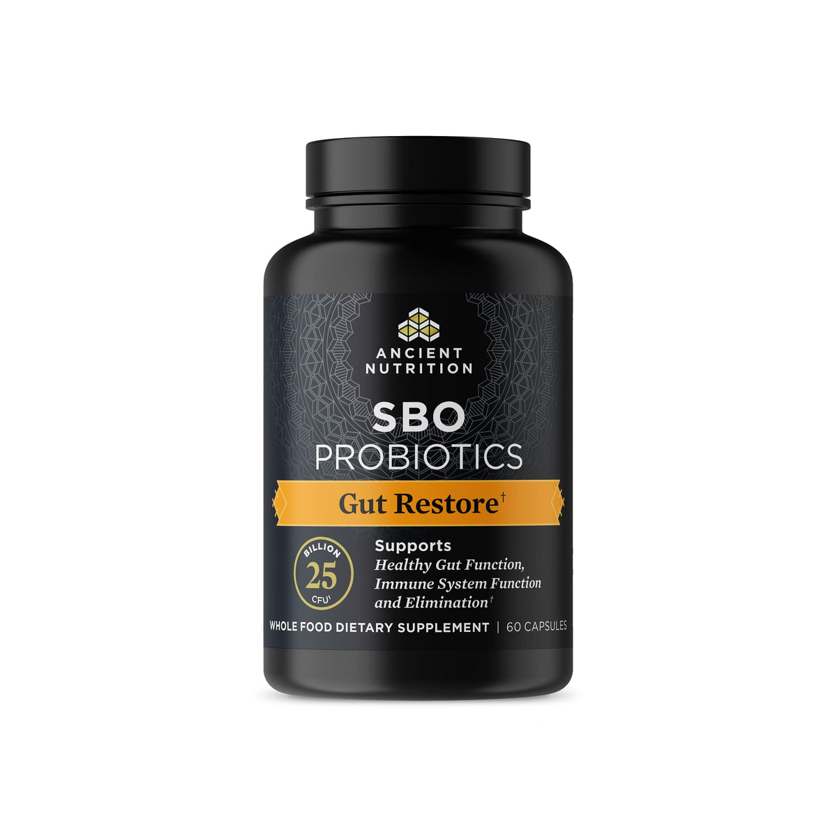 Ancient Nutrition SBO Gut Restore tub for easy gut health support and everyday digestive balance.