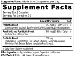 Ancient Nutrition SBO Probiotic Trinity capsules easy to swallow for daily gut balance.