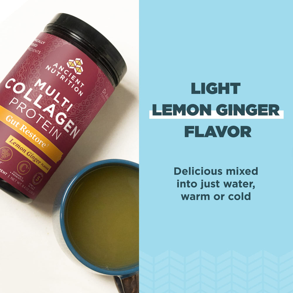 Ancient Nutrition SBO probiotics and glutamine blend - supports gut health potential.