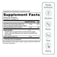 Ancient Nutrition six capsules daily recommended intake visual