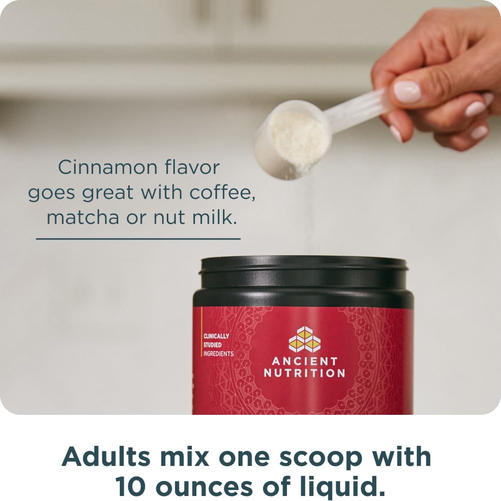 Ancient Nutrition smoothie-ready collagen shot for quick protein boosts.