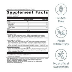 Ancient Nutrition SuperGreens scoop and mixer ready to blend