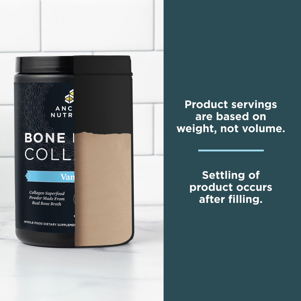 Ancient Nutrition vanilla bone broth collagen packaging sealed for freshness