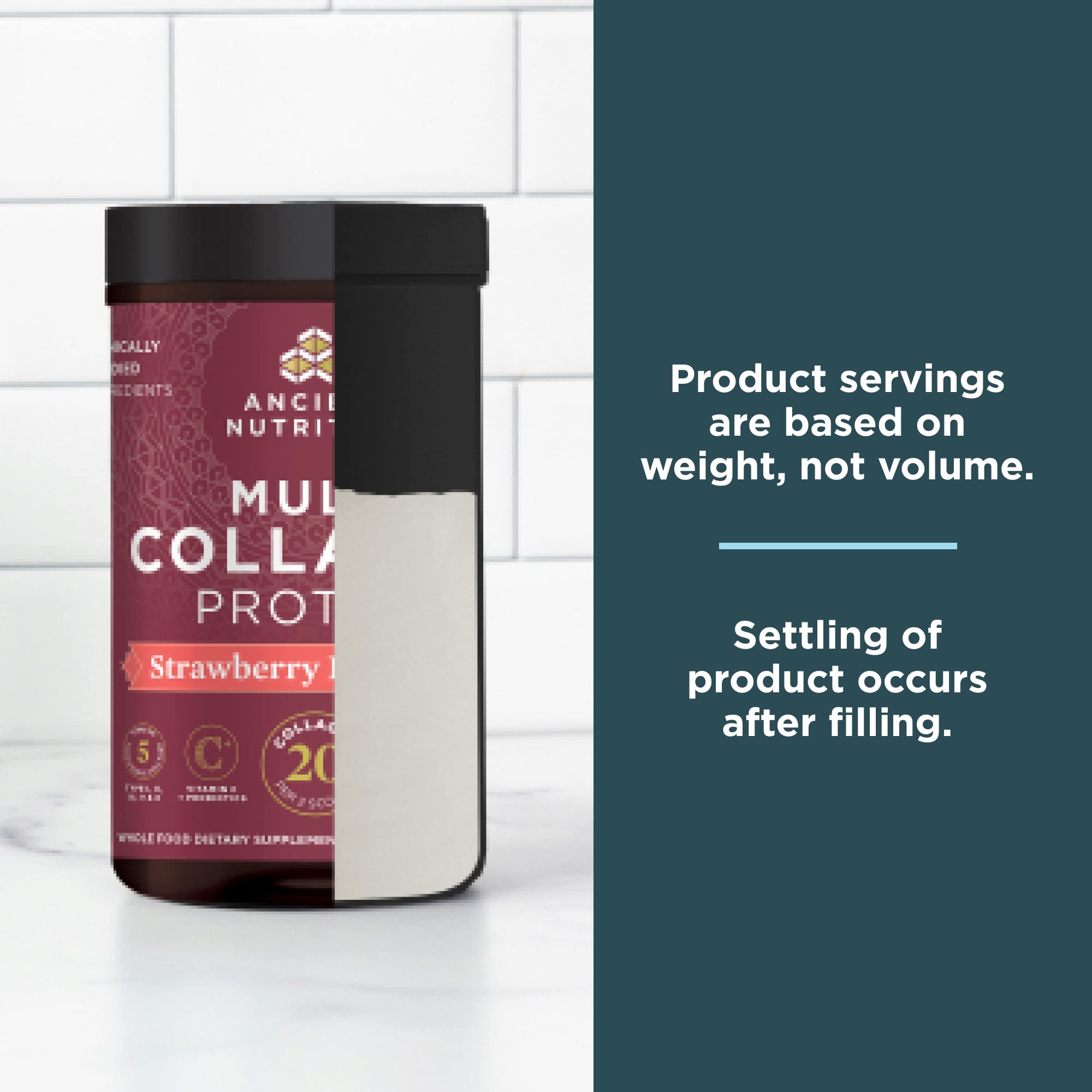 Ancient Nutrition with vitamin C and probiotics in a collagen blend