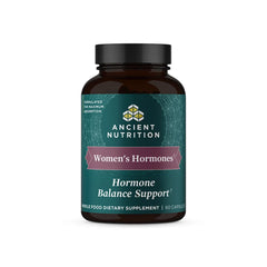 Ancient Nutrition Women's Hormones bottle front for daily wellness and balance