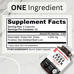 Ancient Origins freeze-dried liver capsules close-up on the nutrition label.