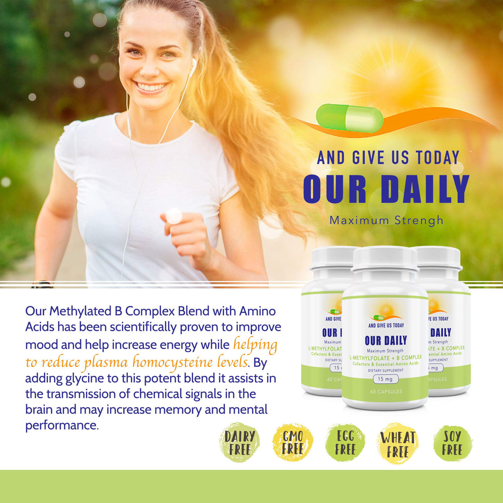 Our Daily Vites ingredient list close-up highlighting B vitamins and glycine
