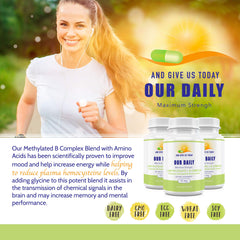 Our Daily Vites ingredient list close-up highlighting B vitamins and glycine
