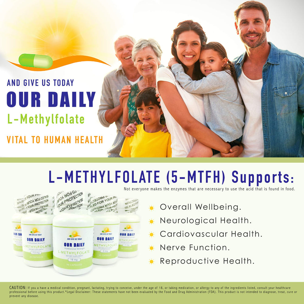Our Daily Vites L-Methylfolate capsule closeup for easy daily supplementation.