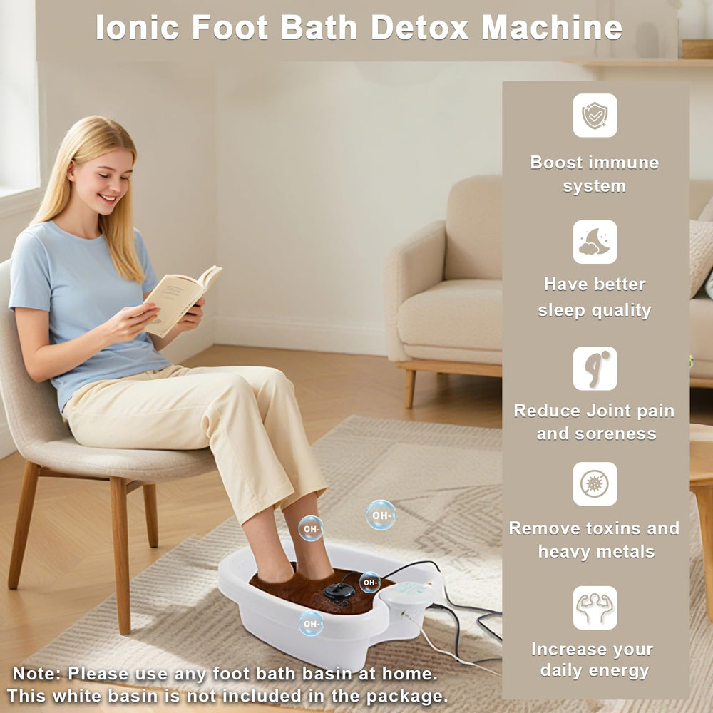 ANDECH Upgrated Ionic Foot Bath water color change shows detox-like effect during use