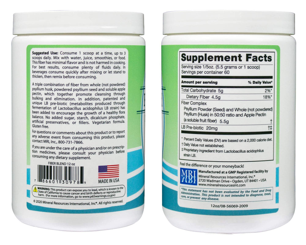 USA-made Anderson Fiber Blend in GMP facility signaling quality production.