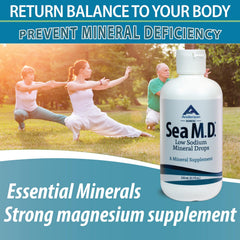 Anderson Sea M.D. solution added to a glass of water to remineralize.