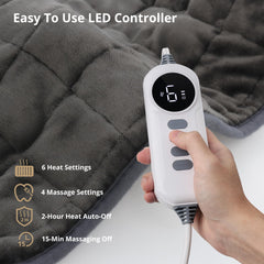 Andola heating pad extended cord of 9.5 feet for flexible placement.