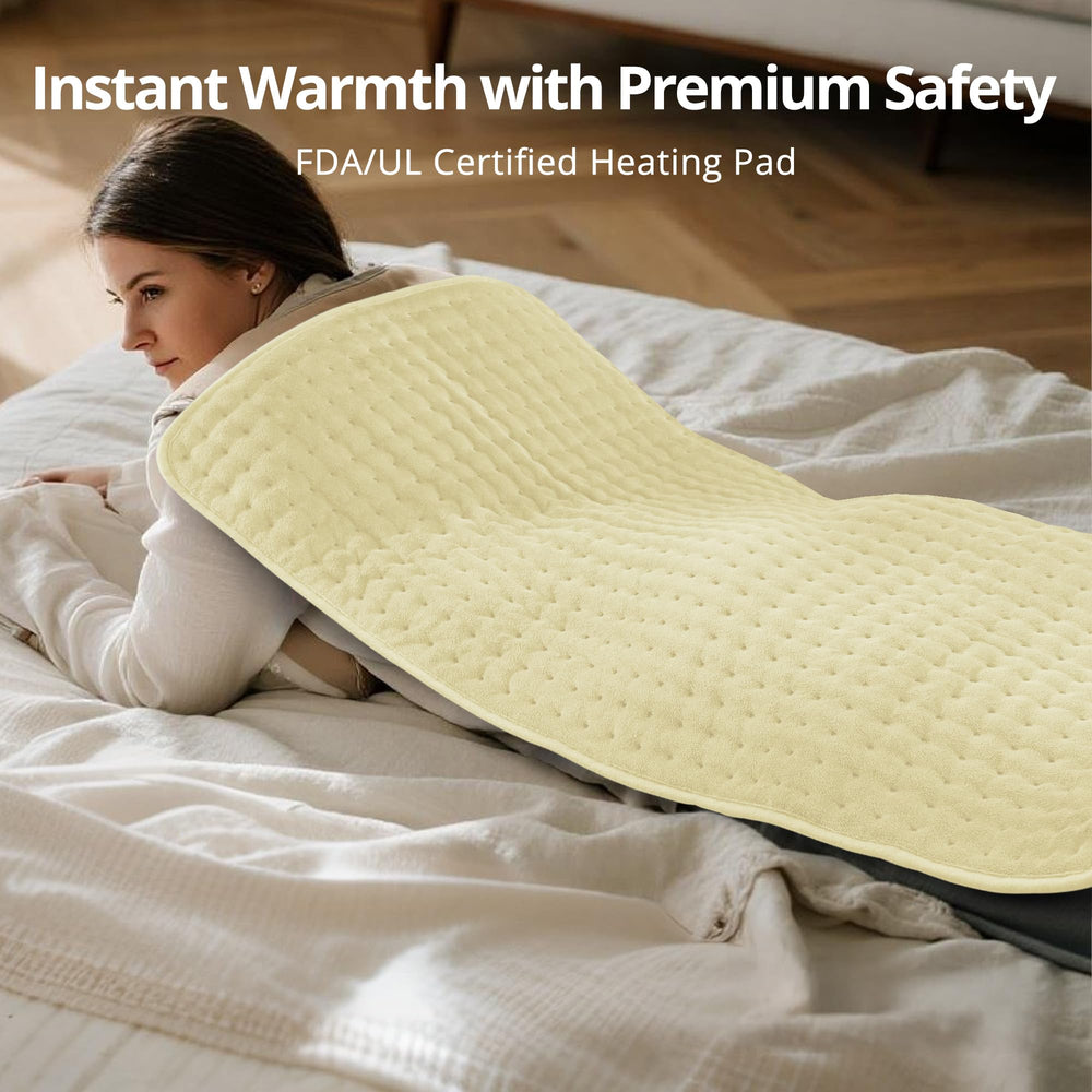Andola heating pad targets neck and shoulders for targeted comfort during long workdays.