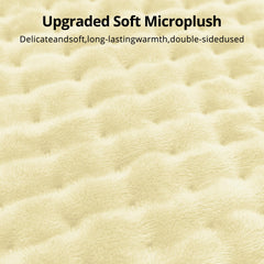 Andola heating pad features soft plush fabric for gentle warmth against skin.