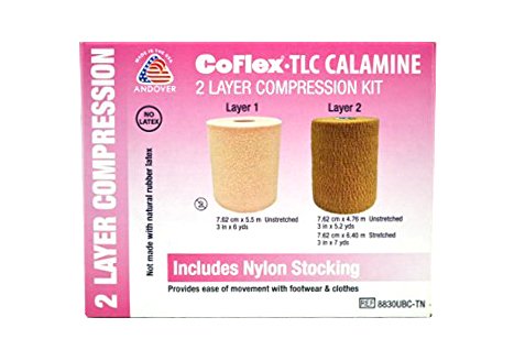 Andover CoFlex UBC kit with nylon stocking demonstrates easy movement support.