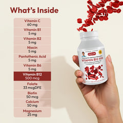 ANDREW LESSMAN B12 with B-complex and minerals promotes balanced nutrition.