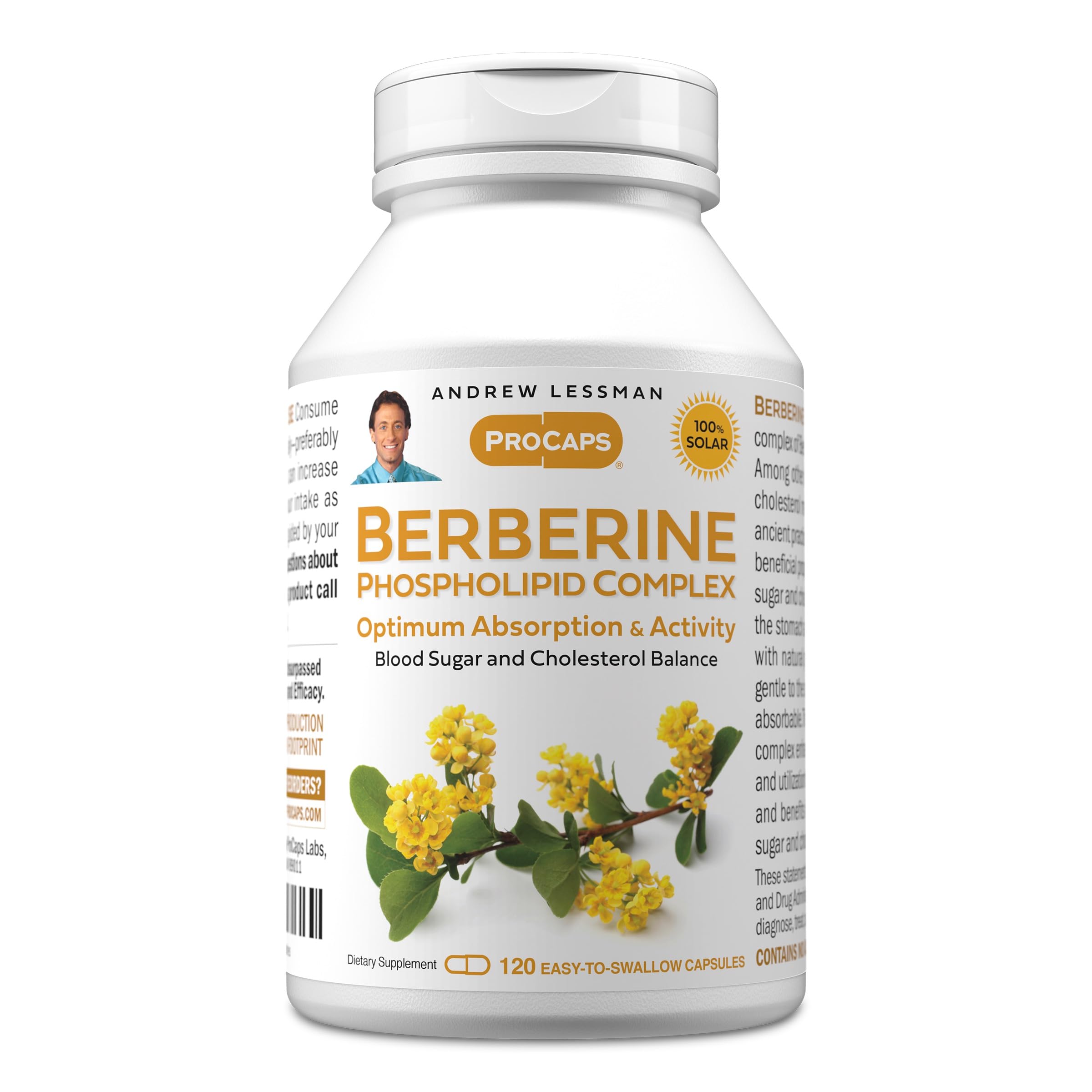 Andrew Lessman Berberine Phospholipid bottle showing packaging for lipid metabolism support.