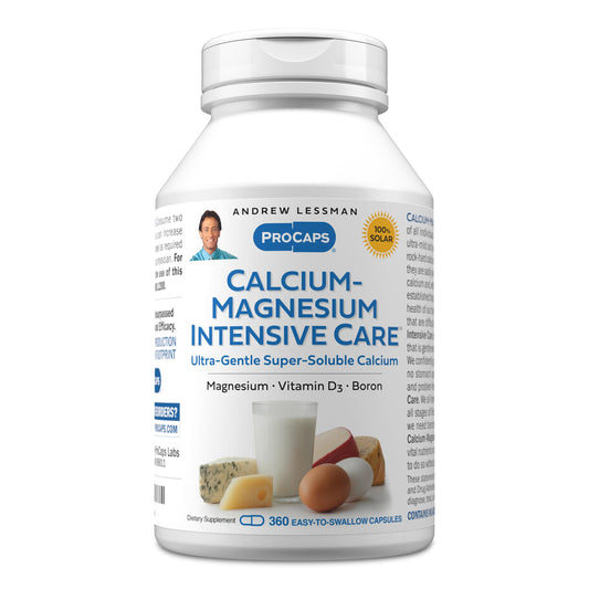 ANDREW LESSMAN Calcium Magnesium Intensive Care bottle, easy-to-swallow capsules for daily bone support