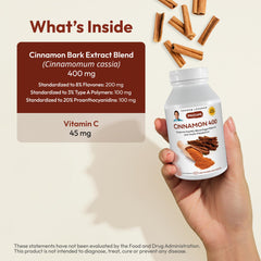 Andrew Lessman Cinnamon 400mg capsules close-up showing easy-to-swallow design