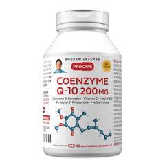 Andrew Lessman CoQ10 bottle front view highlights energy support