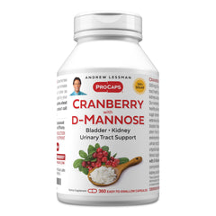 Andrew Lessman Cranberry D-Mannose capsules for daily urinary tract support