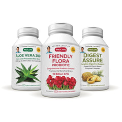 Andrew Lessman Digest Assure bottle closeup highlighting enzyme blend for digestion support