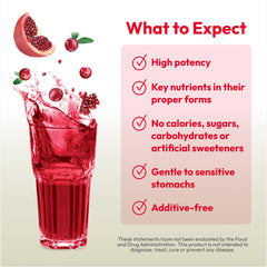 Andrew Lessman Efficient C + Cranberry packaging box emphasizing ethical manufacturing and solar-powered facility.